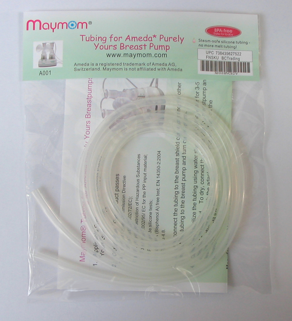 Replacement Tubing for Ameda Purely Yours Breast Pump, Retail Pack, 2 Tubes/Pack; 200 packs